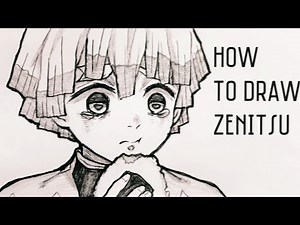 How to draw Zenitsu step by step