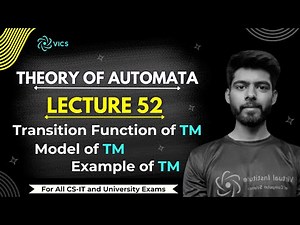 52- Structure of Turing Machine | Operations of Head | Understand Transition Function | TM Example