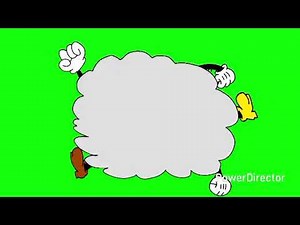 Mickey Mouse Fight Cloud Green Screen