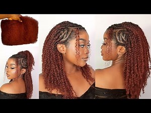 Girl😱 You Have To Try The Best Reddish Brown Afro Kinky Bulk Human Hair Ft QVR HAIR