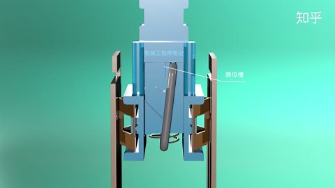 【028】机械动画，展示自锁开关的工作原理，感觉豁然开朗！