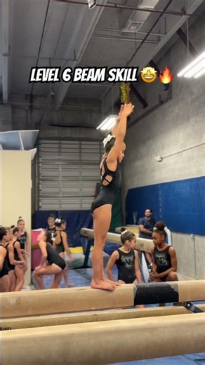 Back Handspring on Beam | Level 6 Test 🤸‍♀️🔥 #level6 #gymnasticshorts #beam #skills