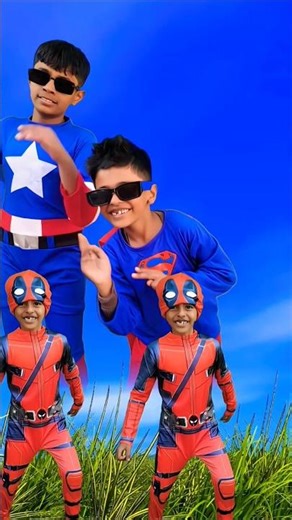 captain America and Superman Dancing With Deadpool 😍 #shorts