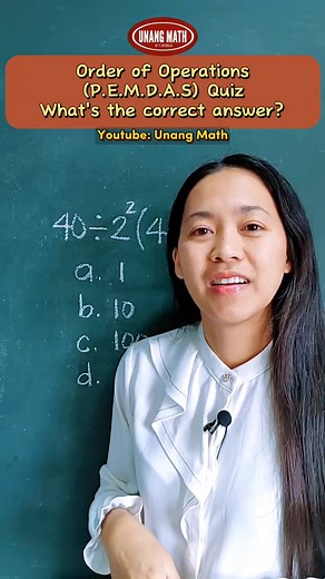 8.4K views · 64 reactions | What's the correct answer? PEMDAS Quiz #PEMDAS #math #mathtutor #mathquiz #mathproblems #mathtutorial #mathisfun | Unang Math | Facebook