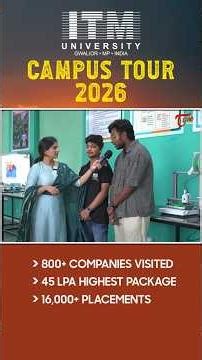 ITM University Campus Tour 2026 #ITMUniversityGwalior #ITMUniversityReview #TeluguOne #ITM #ytshorts