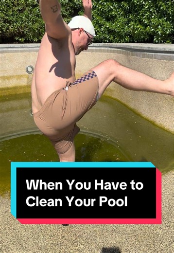 Gotta clean the pool befor summer time officially starts😎 #summertime #pool #hardcore #dadbod #fypツ