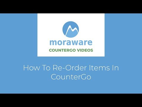 Video How To ReOrder Items In CounterGo