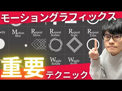モーショングラフィクスの作り方！重要テクニックでアニメーション制作の手順を徹底解説！モーション周期表「リピーター」