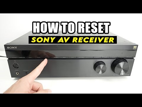 How to Reset Your Sony AV Receiver