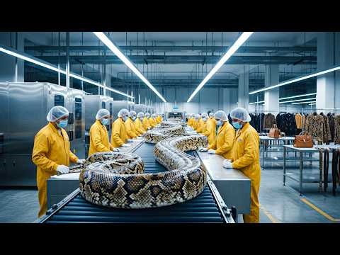 Inside the Snake-Leather Factory: From Farm to Luxury Bags & Belts | Full Process