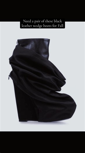 Must-Have Black Leather Wedge Boots for Fall