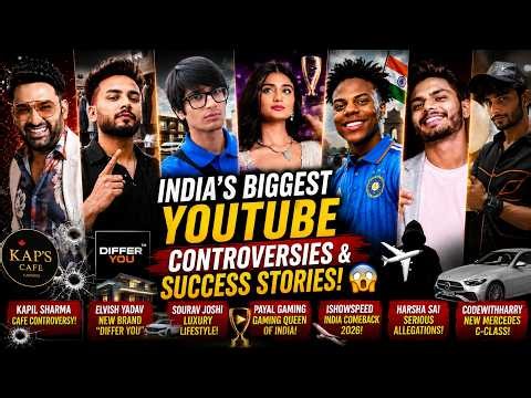Biggest YouTube Controversies & Success Stories 😱 | Kapil Sharma, Elvish, IShowSpeed, Payal Gaming
