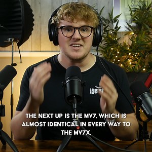 Battle of the Shure mics... 🎤 SM7B 🥊 VS MV7 🥊 VS MV7X You can't beat the warm bassy sound of the classic SM7B, BUT the MV7 does a pretty good job, and for the price, the MV7X comes in very close - so which would you pick? 🤨 🛒 Shop all 3 here: bit.ly/3rcn05b | Guitar, Amp & Keyboard Centre