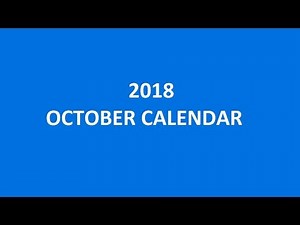 2018 October Calendar Printable, Templates, Holidays, Excel, PDF