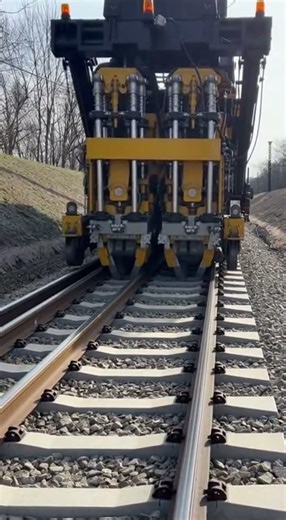 Rail Track Perfected by Tamping Machine