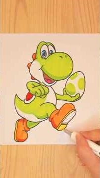 YOSHI #littleartists #supermariogalaxy #howtodraw #drawingsforkids #yoshi #howtodraw #drawing