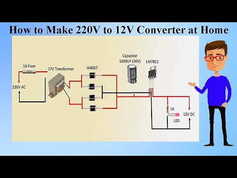 How to Make 220V to 12V Converter at Home | DIY Circuit to Convert AC to DC | Power Supply
