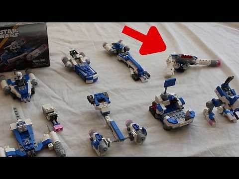7 ALTERNATE BUILDS for LEGO Star Wars Captain Rex Y-Wing Microfighter Set
