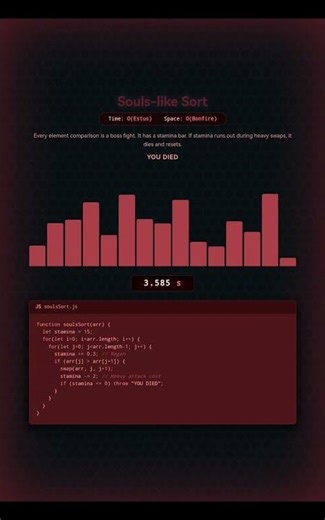 Souls like sort ⚔️ - Sorting Visualizer