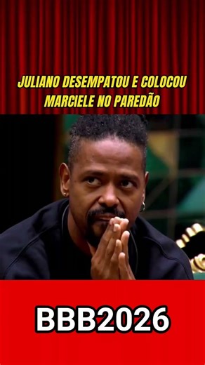 Juliano broke the tie and put Marciele on the chopping block 🤭👈