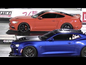2018 Ford Mustang ROUSH STAGE 2 vs 2019 Camaro SS - drag race