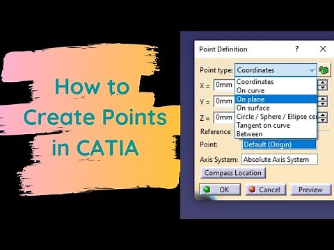 How to create Points|| Part Design|| Catia V5||