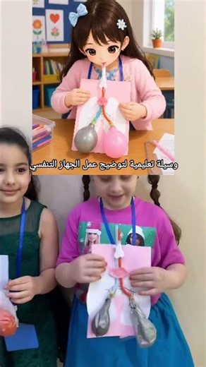 وسيلة تعليمية لتوضيح عمل الجهاز التنفسي