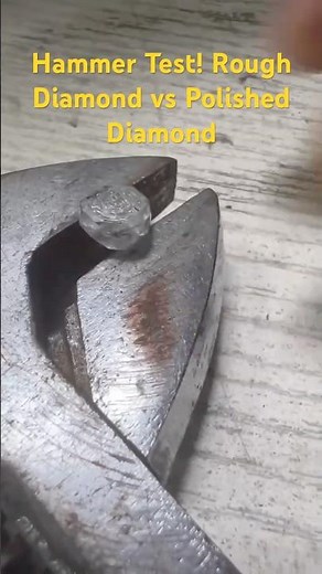 Rough Diamond vs Polished Diamond Hardness Test #diamond#labgrowndiamond