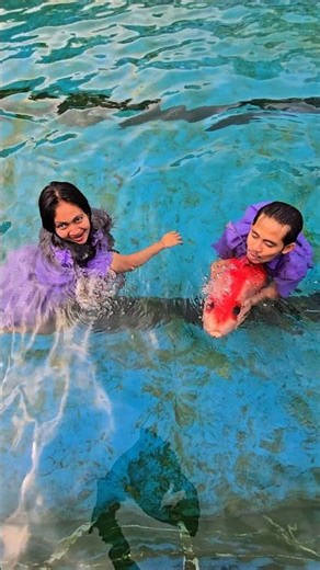 kk ade berenang sama ikan #trendingshorts