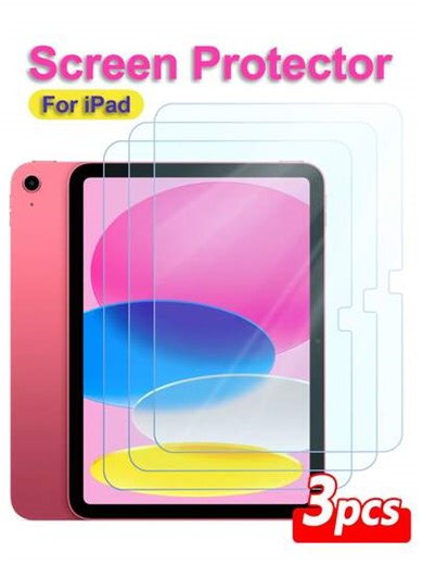 ZYONS 3pcs Tablet Screen Protector, High Definition High Transparency, Anti-Scratch Anti-Drop, Full Screen Coverage, Strong Anti-Fingerprint, Sensitive Touch, Tempered Glass Screen Protector, Compatible With IPad 11th Generation 2025 A16/ 10th Generation 10.9 Inch/ Air 13 11 M5 M4 M3 M2 2026 2025 2024/ Pro 12.9 Inch/Mini 2024 | SHEIN