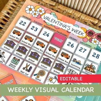 Classroom daily visual schedule editable, Visual schedule autism, Chore Chart.