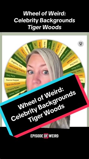 Wheel of Weird: Celebrity Backgrounds- Tiger Woods #celebrities #popculture #tigerwoods #funfacts #greenscreenvideo