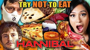 HANNIBAL is serving this Try NOT to Eat challenge with a nice chianti! 🍷🥧 #spookyszn #foodchallenge #hannibal #funfood #PVF | People Vs Food By React