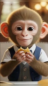 Monkey Enjoys Pancake Breakfast #funny #babymonkey #monkey #cute #comedy #funnyanimals