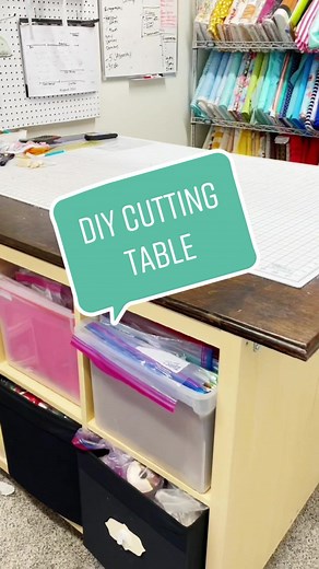 DIY Folding Cutting Table for Sewing Room Organization