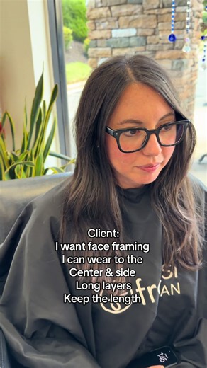 Long Layers with Face Framing: Classic Center or Side Part Cut