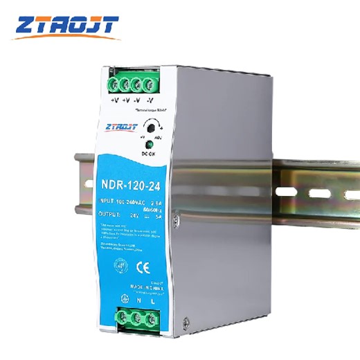 Meanwell NDR-120-12 12V 10A 24V 5A 120W SMPS AC-DC DIN Rail Power Supply for LED Drivers CCTV Industry (CE FCC ROHS)