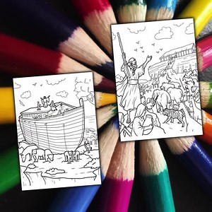 20 Noah's Ark Bible Coloring Pages. Religious Coloring Book for Kids. Printable Coloring Pages for Kids. Printable Coloring Pages, Christian - Etsy Canada