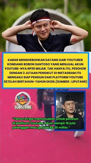 BOBON JUAL AKUN YT 10 M ? #trending #foryou #fyp