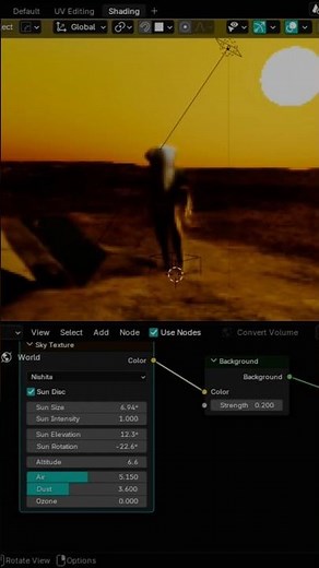 Blender Sky Texture = Easy HDRI Alternative 🌤️ | 30-Second Lighting Tip #b3d