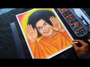 Shri Satya Sai Baba Oil pastels drawing | Easy full Drawing tutorial step by step| #rahulartist