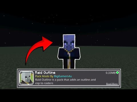 Raid Outline texture pack Minecraft pe | raid Outline texture pack for MCPE | Raid Outline [day 14]