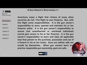 NRA Basic Pistol Lesson 1