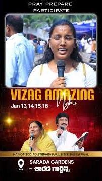 Vizag, get ready Life-Changing Amazing Nights — Word ,Worship ,Miracles, and Transformation of Lives