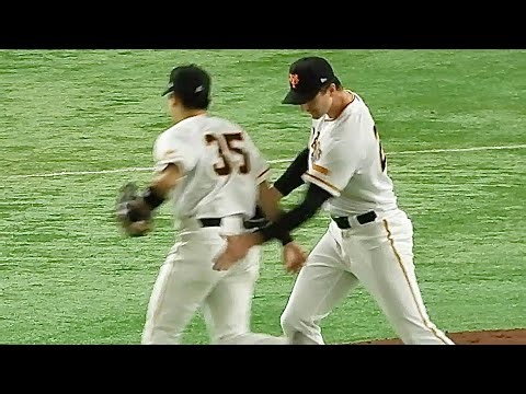 【グリフィン救った】門脇誠、スライディングキャッチ後片膝をつきながら送球してダブルプレーを完成させる超ファインプレー！【巨人】2023.5.13 広島戦