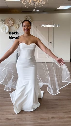 A minimalist bride versus a glam bride✨! Which one are you? #glambride #glamwedding #minimalistbride #simplewedding | Flares bridal