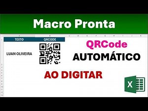 Gerar QRCode no Excel | Mais de Uma Linha | MACRO PRONTA