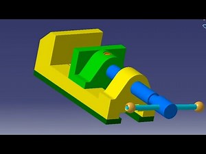 DMU Kinematic Tutorial 1 CATIA V5 | Bench Vice | Simulation Tutorial |#cadguruji