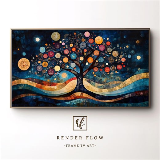 Abstract Tree of Life Frame TV Art (digital Download) - Etsy