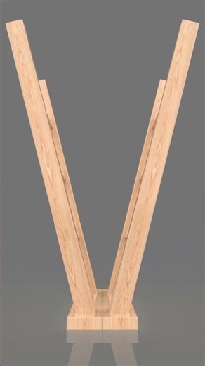 Solid wood folding ladder structure display DIY tutorial handmade woodworking mortise and tenon